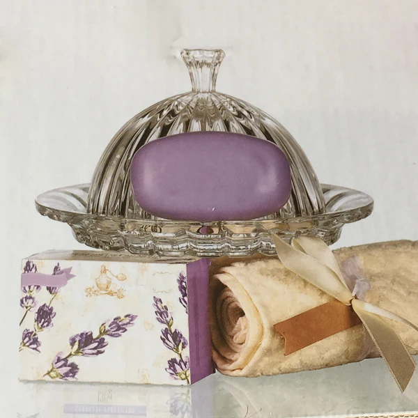 glass butter dish