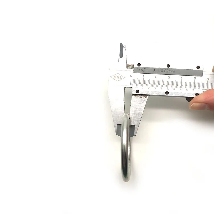 Welded Round Ring Galvanized Steel 5*40mm Hardware Accessory for Connecting Silver O Rings for Bags