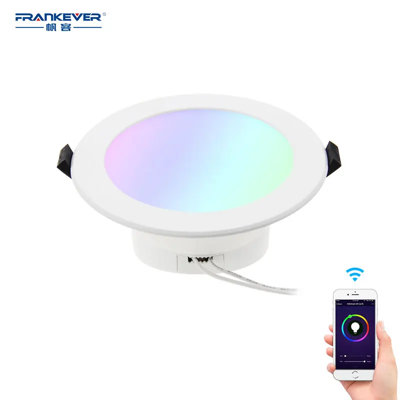 Led downlights australian standard SAA approved smart wifi RGBW led downlights, voice controlled by Alexa