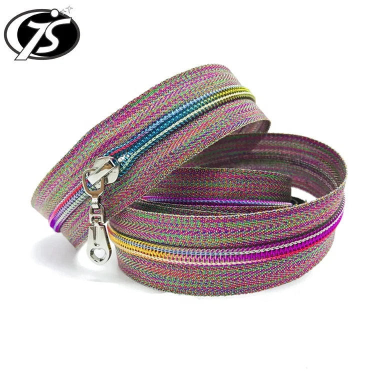 

Stylish nylon rainbow long zip #5 high quality garment accessories best sales 2020 customize colorful