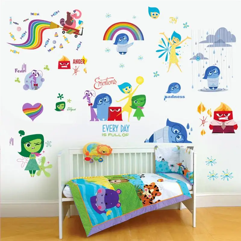 Inside Out Wall Stickers Kids Bedroom Decoration Io007 Diy Children Home Decals Riley Cartoon Film Mural Art Movie Posters 5 0 Kids Bedroom Bajby Com Is The Leading Kids Clothes Toddlers