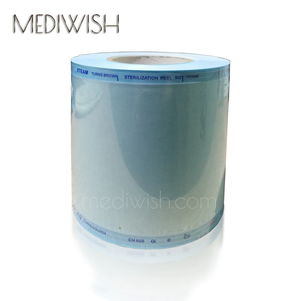 Medical steam sterilization flat roll pouch