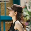 Combed cotton metal decorative element wash flat-top trucker caps and hats