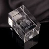 Fashion Image Customized Engraving Glass Keychain/crystal Wedding Gift/led Light Key Chain 3d Laser Engraved Crystal Photo Cube