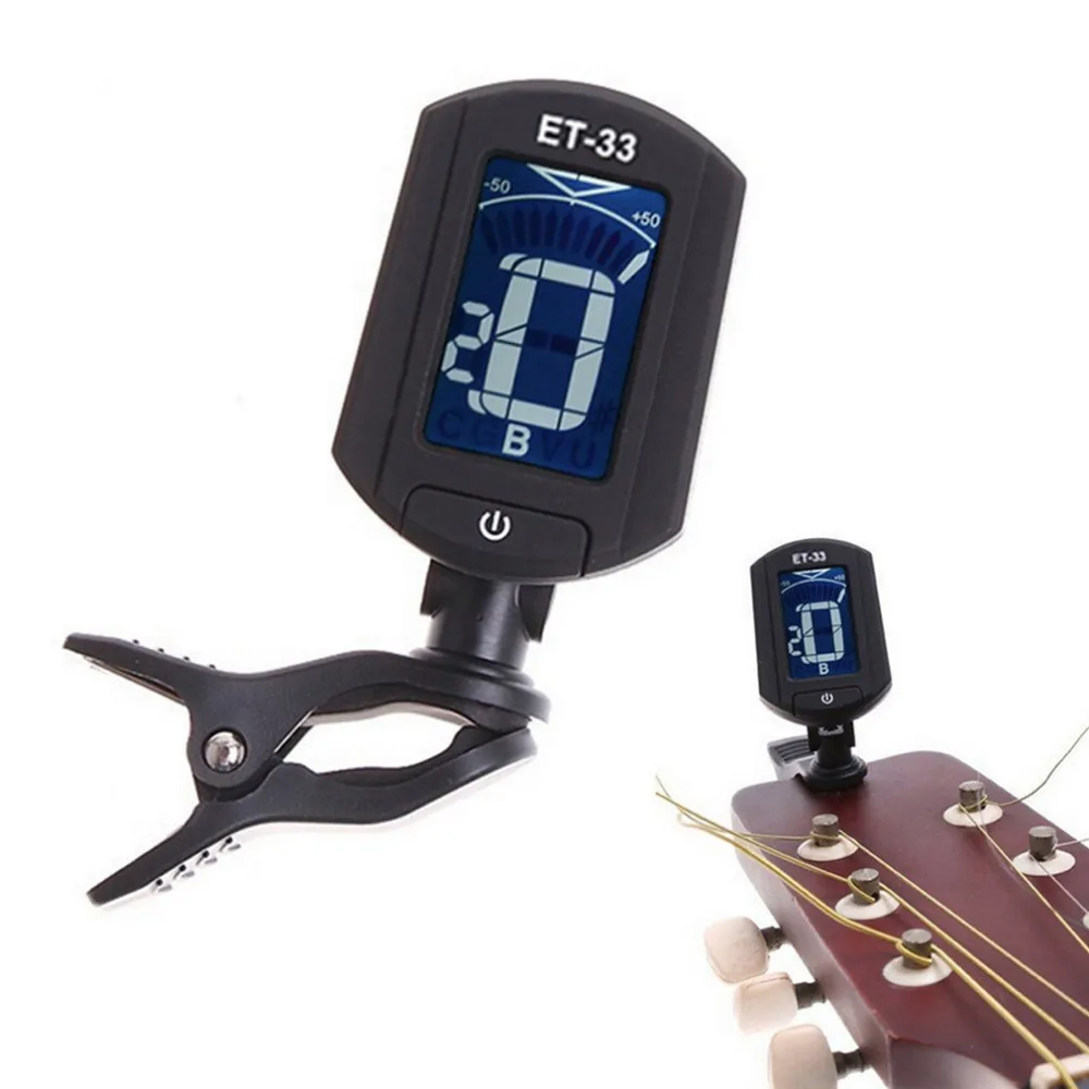 

ENO ET-33 ET33 Portable Guitar Tuner Color Screen Digital Tuner Clip On Design for Chromatic Guitar Bass Ukulele Violin