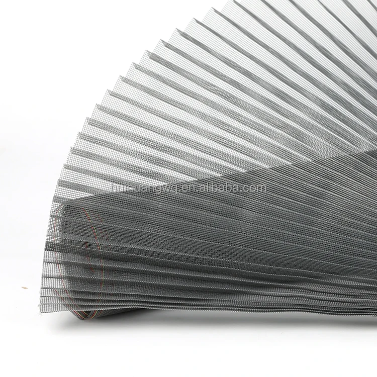 grey color folded fiberglass insect window screen