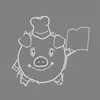 Knowledged Smiling Pig rhinestone Transfer Iron On Motif ,Best Factory Rhinestone Heat Transfer