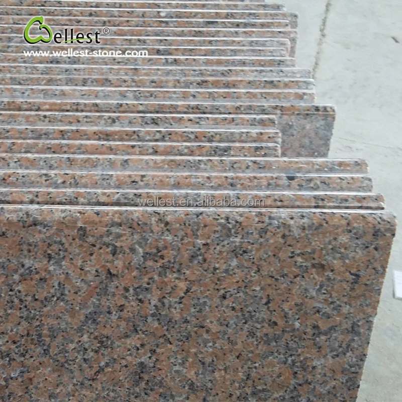 Red Granite Tile Stair Stepping Stone Desk Top Stone Low Price