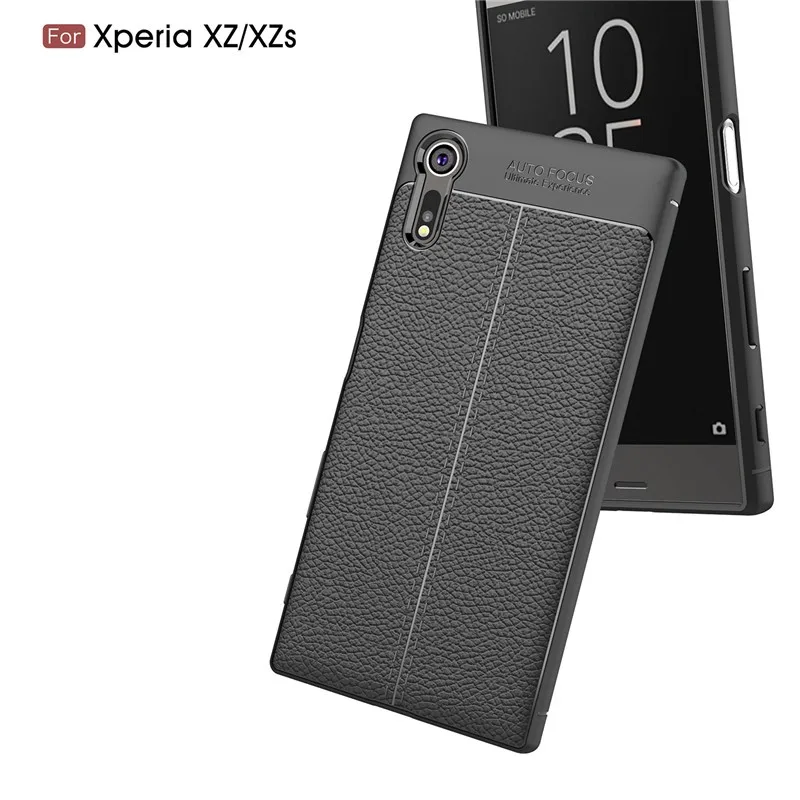 2017 New Design Carbon Fiber Lichee Pattern for Sony Xperia xz xzss Soft TPU Case for Sony Xperia xz xzss