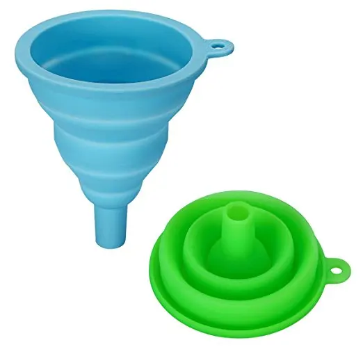 

Kitchen Small Hopper Silicone Collapsible Funnel silicone collapsible funnel, Pantone color