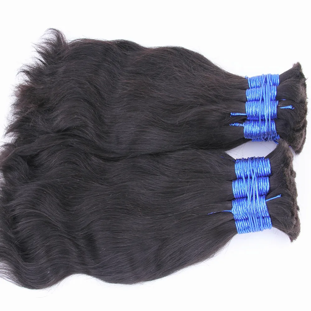 100% Raw Virgin Unprocessed Human Hair Bulk Brazilian Natural Hair ...