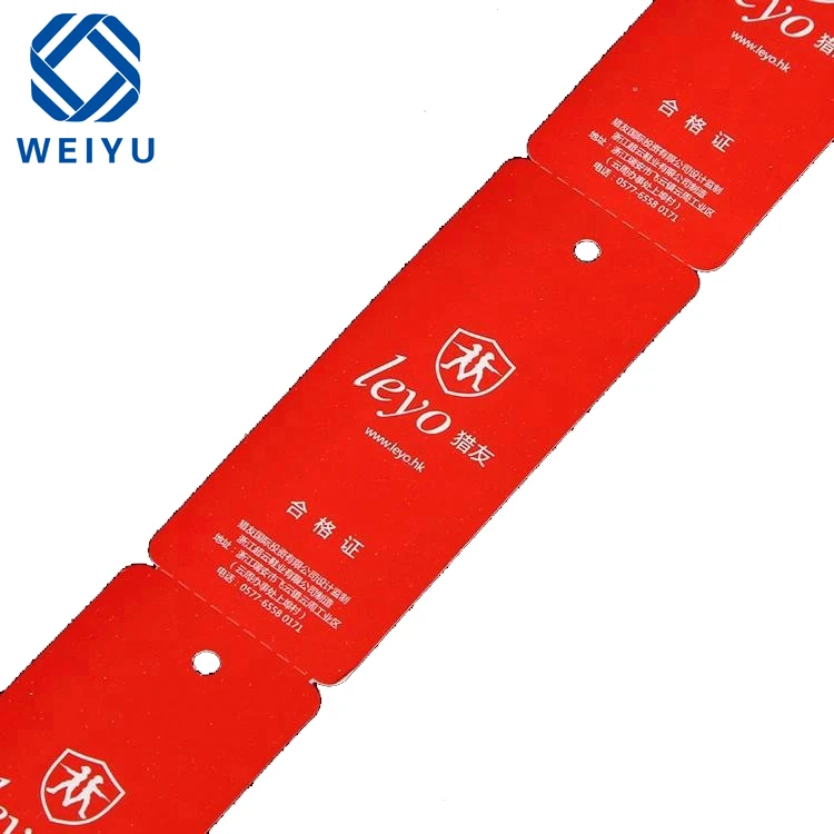 

Popular Design Custom Printed Eco Friendly Clothes Paper Hang Tags