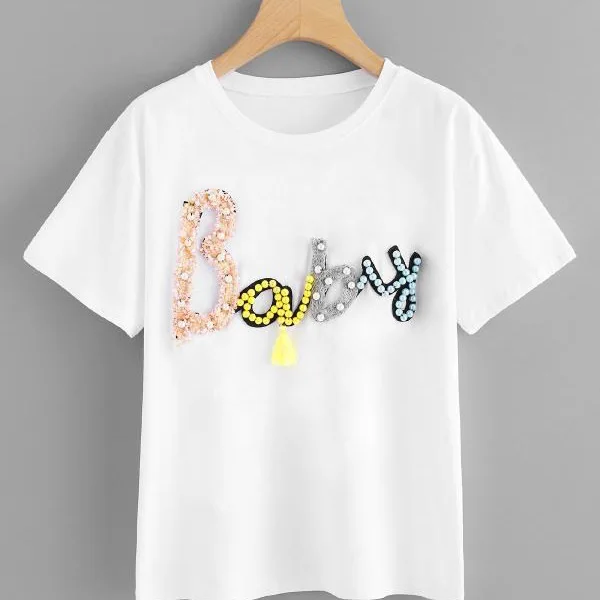 

New Design White Women Short Sleeve Tshirts