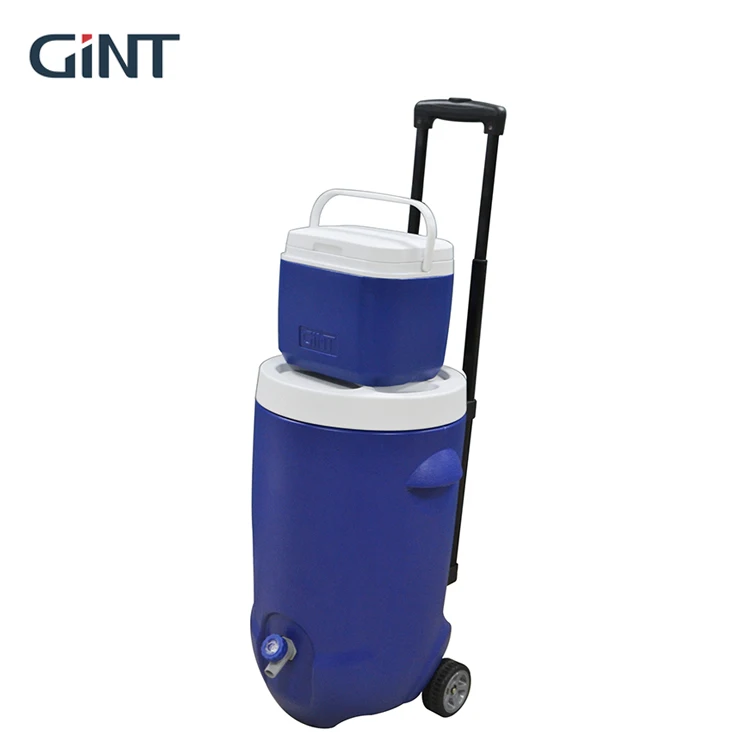 

Gint hot sale 20L plastic wheeled ice chest beer water cooler jug with handle for camping outdoor use, Customized color