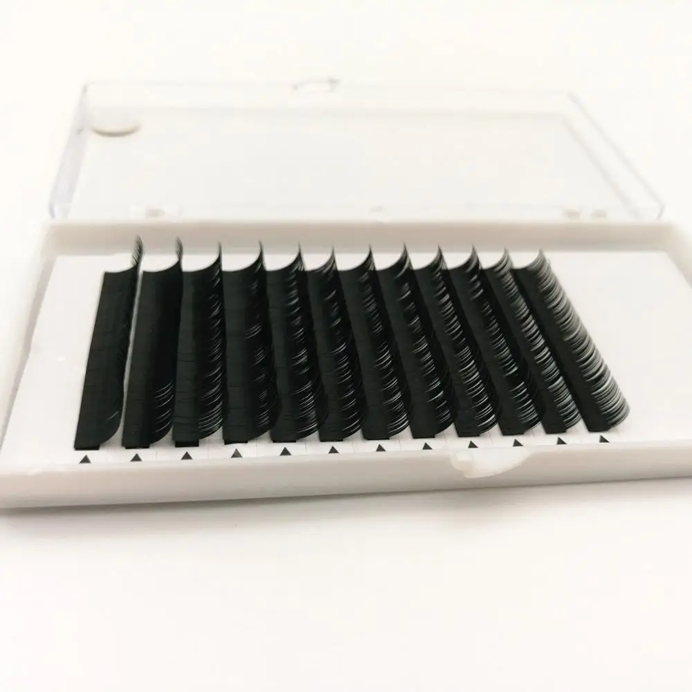 

0.07 mm C Curl Korean PBT silk individual eyelash extensions tray supplies OEM private label, Natural black