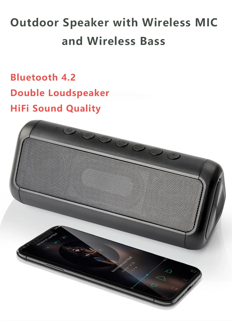 Solar Bluetooth Speaker Portable Outdoor Bluetooth Ipx5 Waterproof