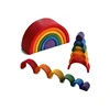 Montessori materials wooden rainbow bridge blocks intellectual educational baby toys/ diy block