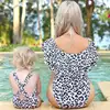 Mommy And Me Swimsuit Clothes Leopard Print Family Look Mother Daughter Bathing Swimwear Suits Mom And Daughter Beach Outfits