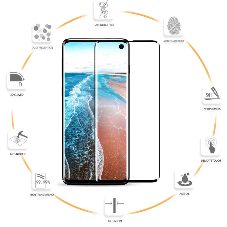 Saiboro High Quality  9H Full Mobile Phone Screen Protector For Samsung S10