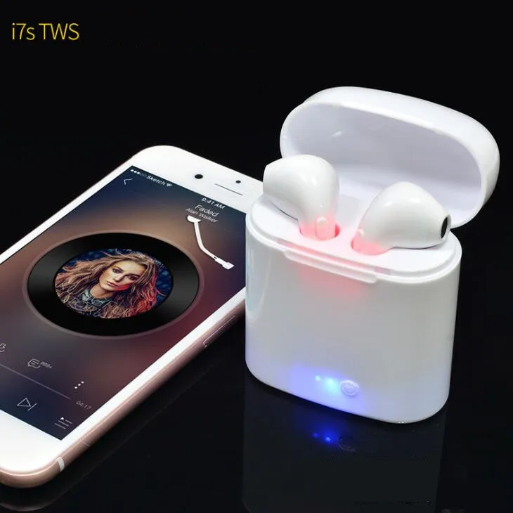 

Twins Double Wireless Blue tooth Headset Pair Blue tooth Earphone I7 TWS & I7S Tws with charging