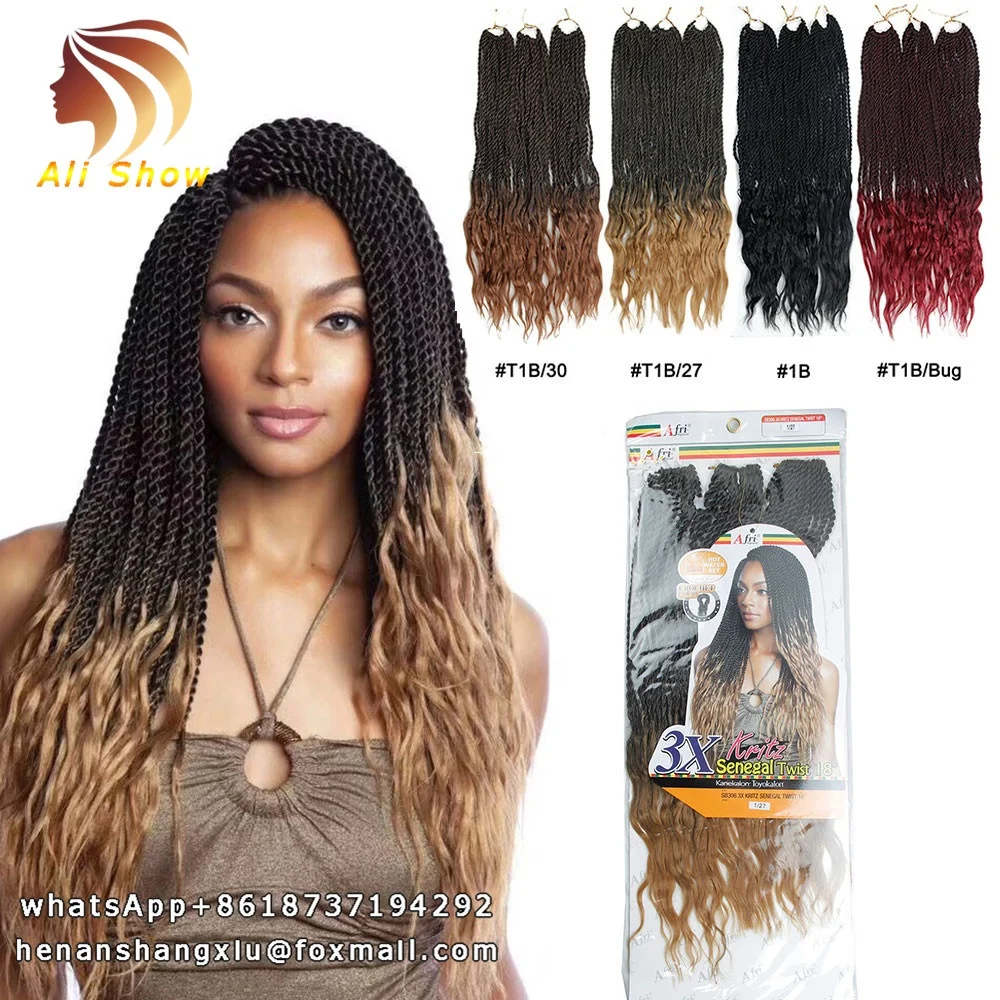 

Ali Show 3bundles 18inch Pre-Twisted Micro Senegalese Twist Crochet Braid Hair Wholesale Braiding Hair Packs, N/a