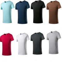 

KC034 Free shipping plain blank top tees mens 100% supima cotton t shirt in stock /OEM Custom