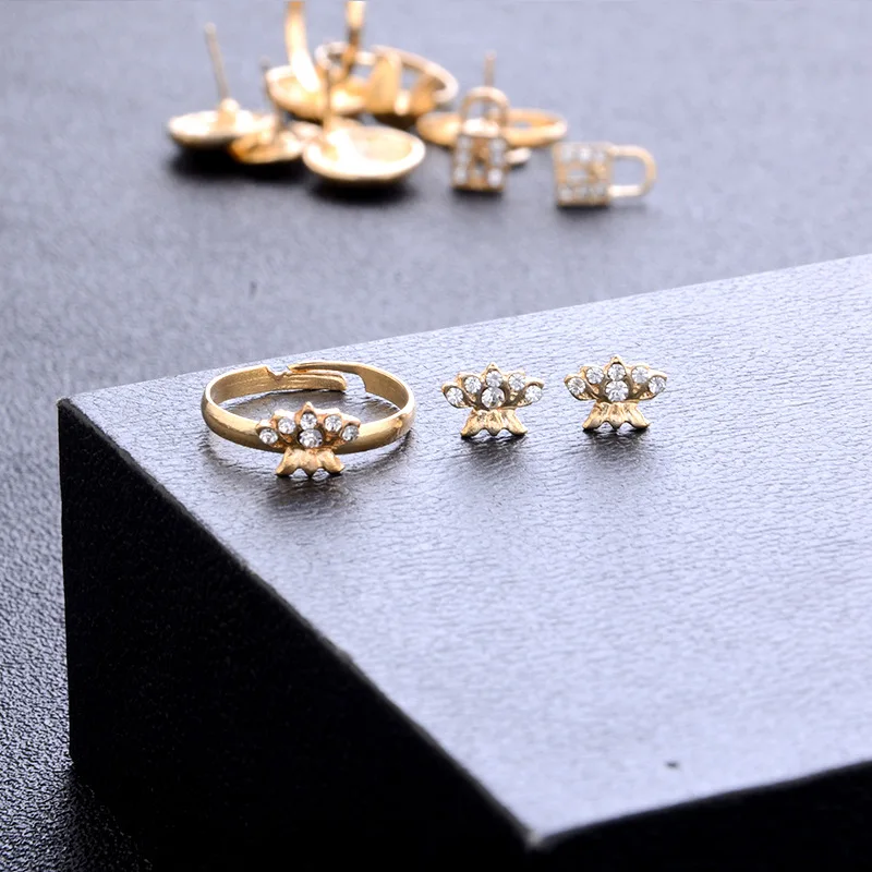 Woman Earring Saudi Flexible Ring Set Gold 24k Jewelry Buy Gold 24k