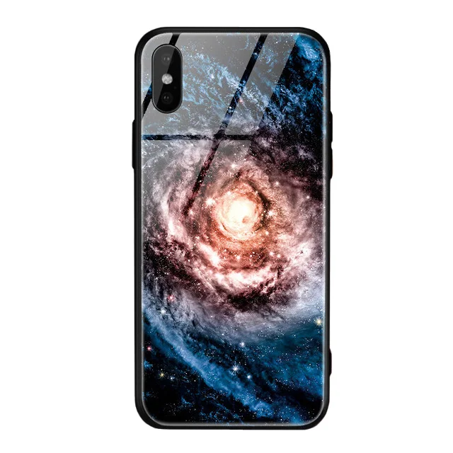 For Iphone 8 X Case Custom Colorful Tpu Pc Tempered Glass Cover Back Shell 7 7plus X Mobile Phone Cases Cover