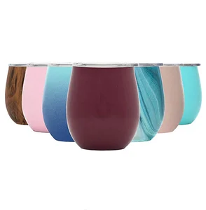 Image of mini cup stainless steel kids tumbler cups double wall insulated tumbler 8oz wine sippy cup with lid
