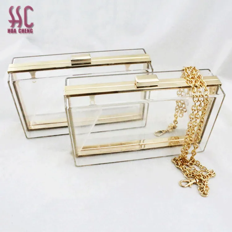 

2020 Hot sale acrylic clutch evening bag party clear acrylic bag, Transparent