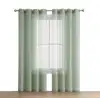 New Product Design Faux Linen Look Ready Made White Sheer Curtains For Hotel