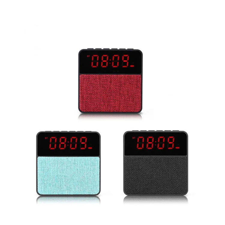 Popular Fabric Digital Wireless Alarm Clock Speaker With Fm Buy