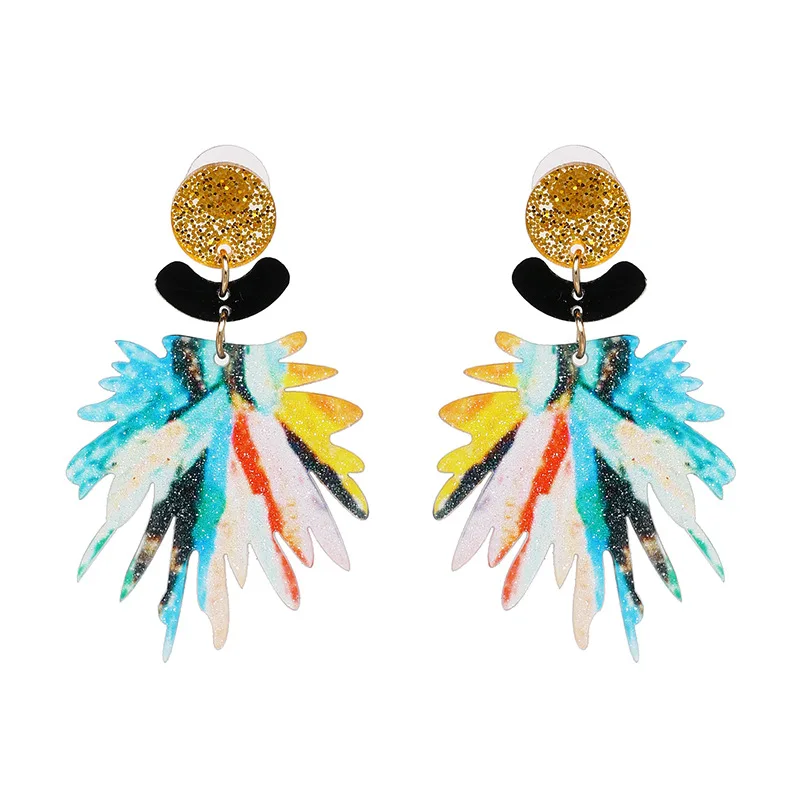 

Fashion colorful sexy resin acrylic glitter resin accessories earrings for women ACER023, As the piture