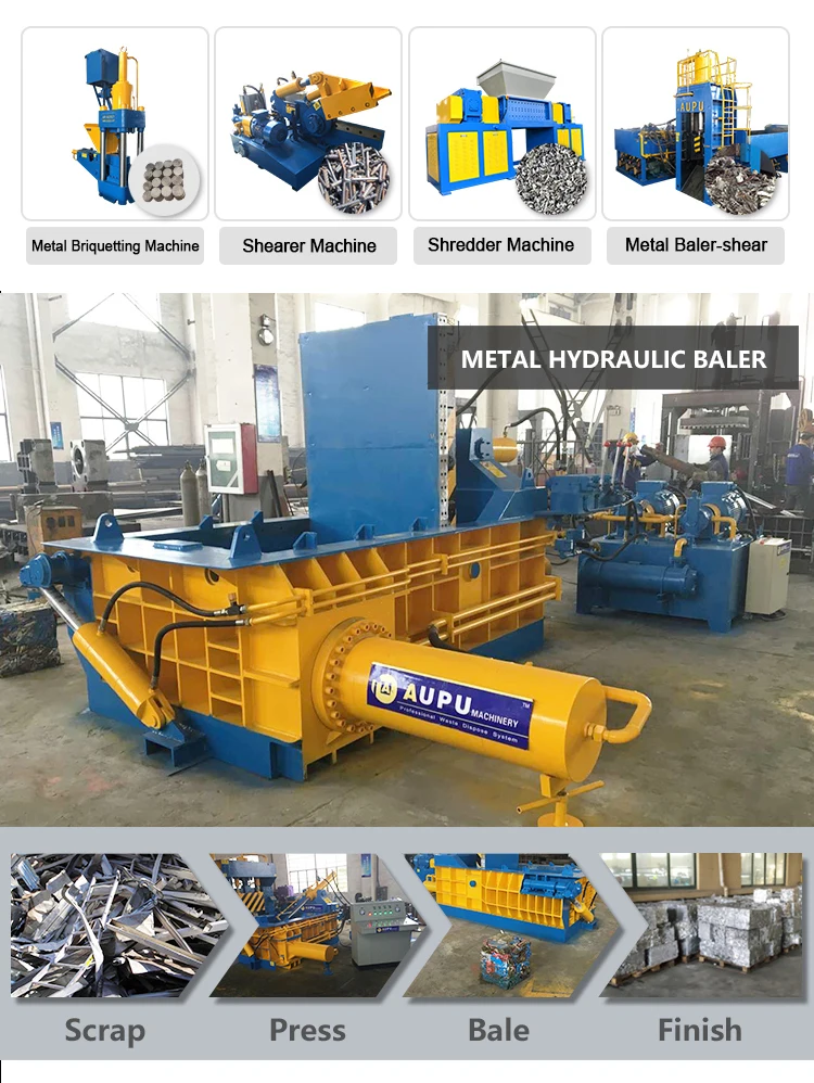 Baling Machine Automatic Ferrous Scrap Metal Baler For Sale - Buy ...