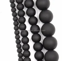

Natural Semi Precious Gemstone Stone Bead 4mm 6mm 8mm 10mm Matte Black Onyx Loose Bead Wholesale