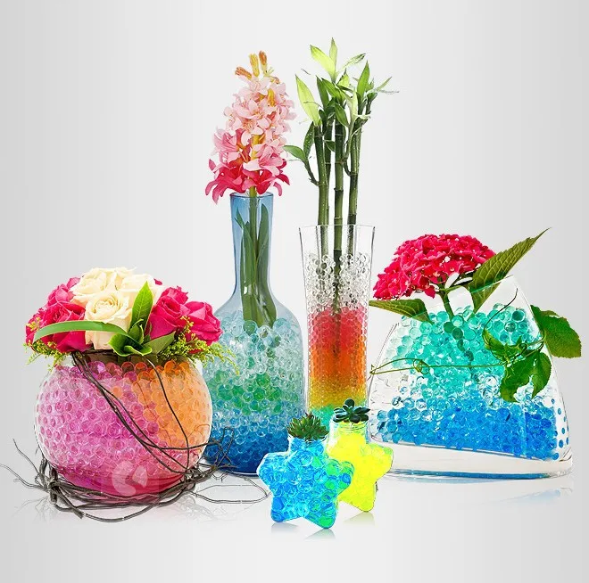 Factory Price Cheap Home Decor Colorful Hydrogel Balls Growing Aqua Balls Floral Bio Gel Ball