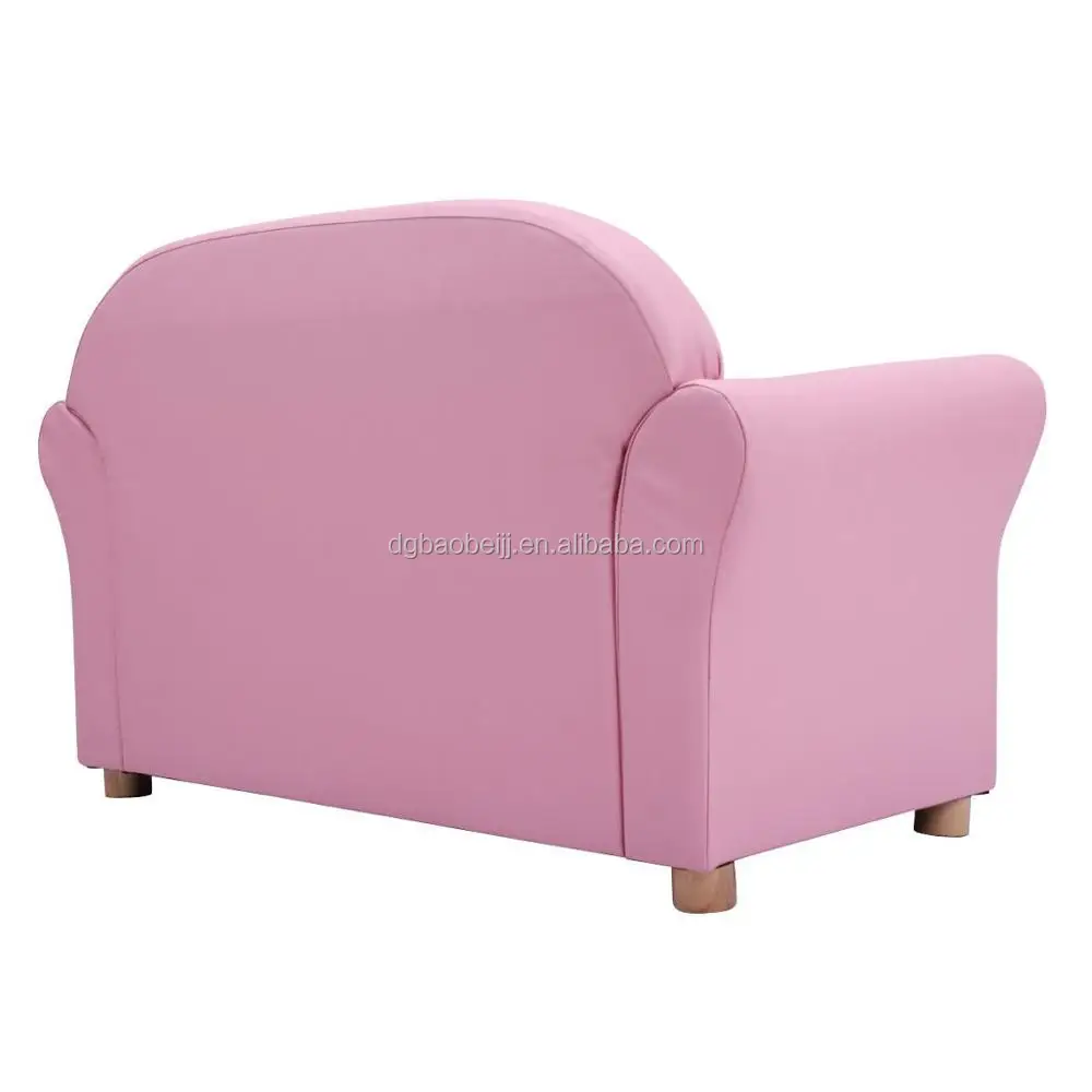 Top rated lovely pink kids faux leather couch Sofa