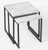 New design nordic style marble top coffee table side table set
