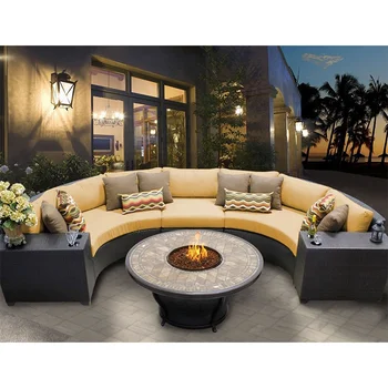 Outdoor Furniture High End Curved Garden Round Sectional ...