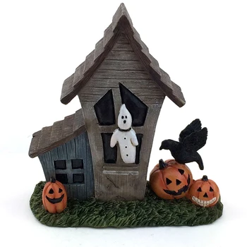Mini Holiday Resin Crafts Halloween Haunted House - Buy Haunted House ...