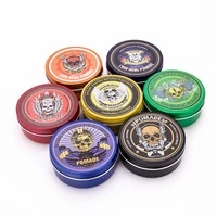 

Factory wholesale Extra strong hold 150g aluminium colorful tin black tin water based hahal pomade