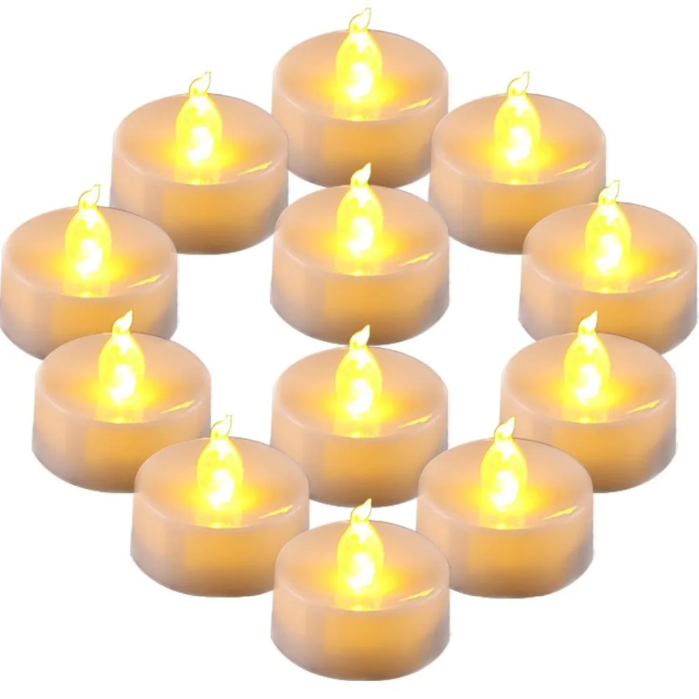 homemory realistic led tea candle light bulk, electric tealight