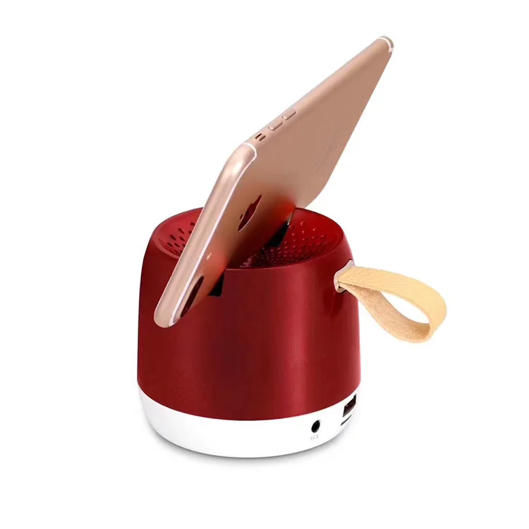 High quality cheap sd card led light portable bluetooth speaker with mobile phone holder