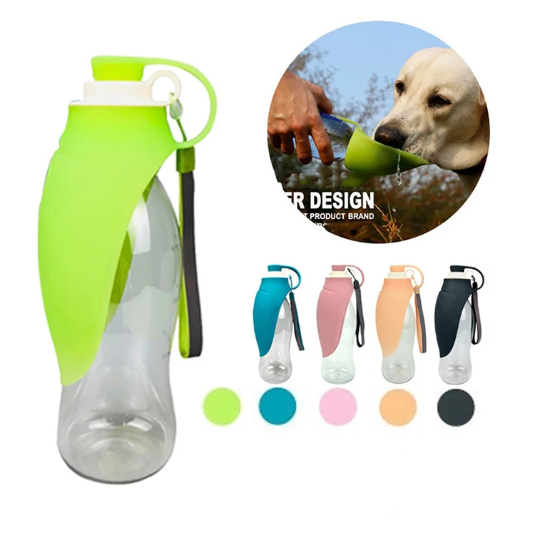 Amazon Top Seller 2019 Outdoor BPA Free 580ml Collapsible Leaf Bowl Pet Water Drinking Plastic Bottle Dish Cup For Cat Dog.jpg