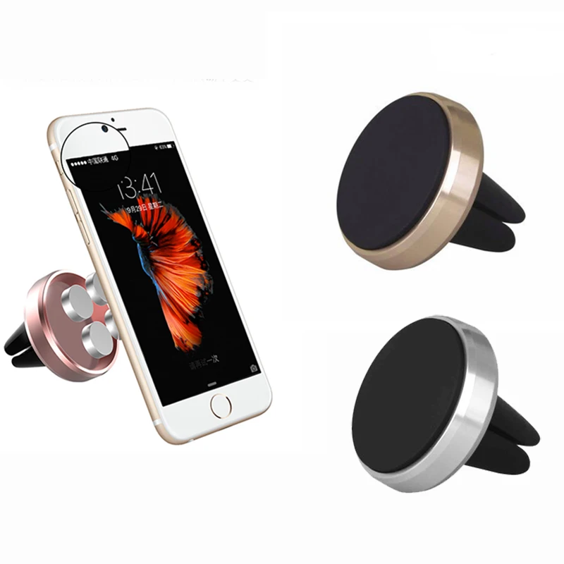

Best Seller 360 Degree Rotation Air Vent Mount Stand Mobile Phone Car holders Magnetic Phone Holder For Car, Black,silvery,red,rose gold,golden