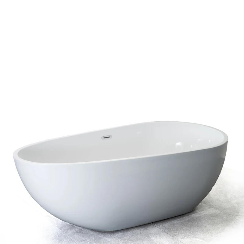 Factory Prices Oval Egg Shaped Design Standalone Acrylic Bathroom