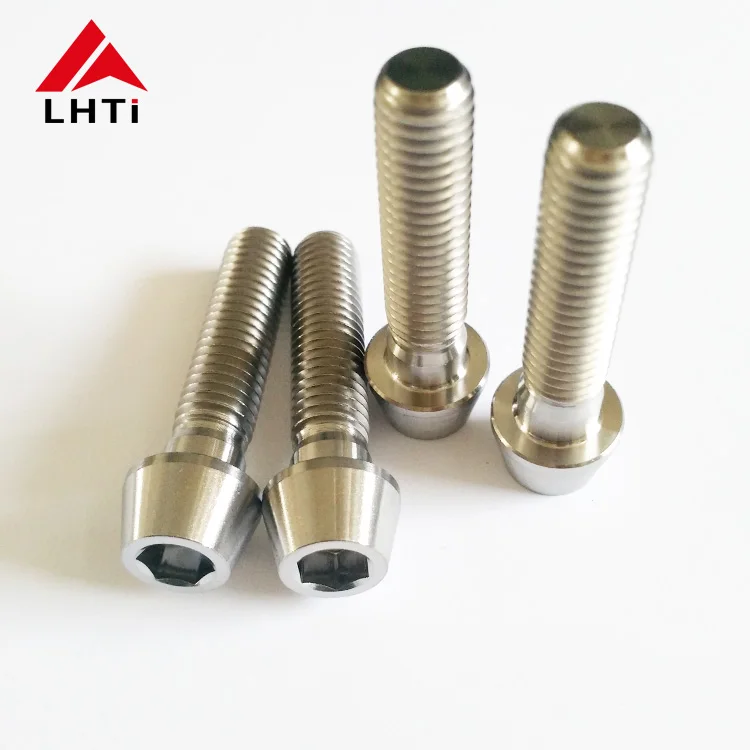 High-end motorcycle bolts gr2 Gr5 titanium taper screws DIN912tap