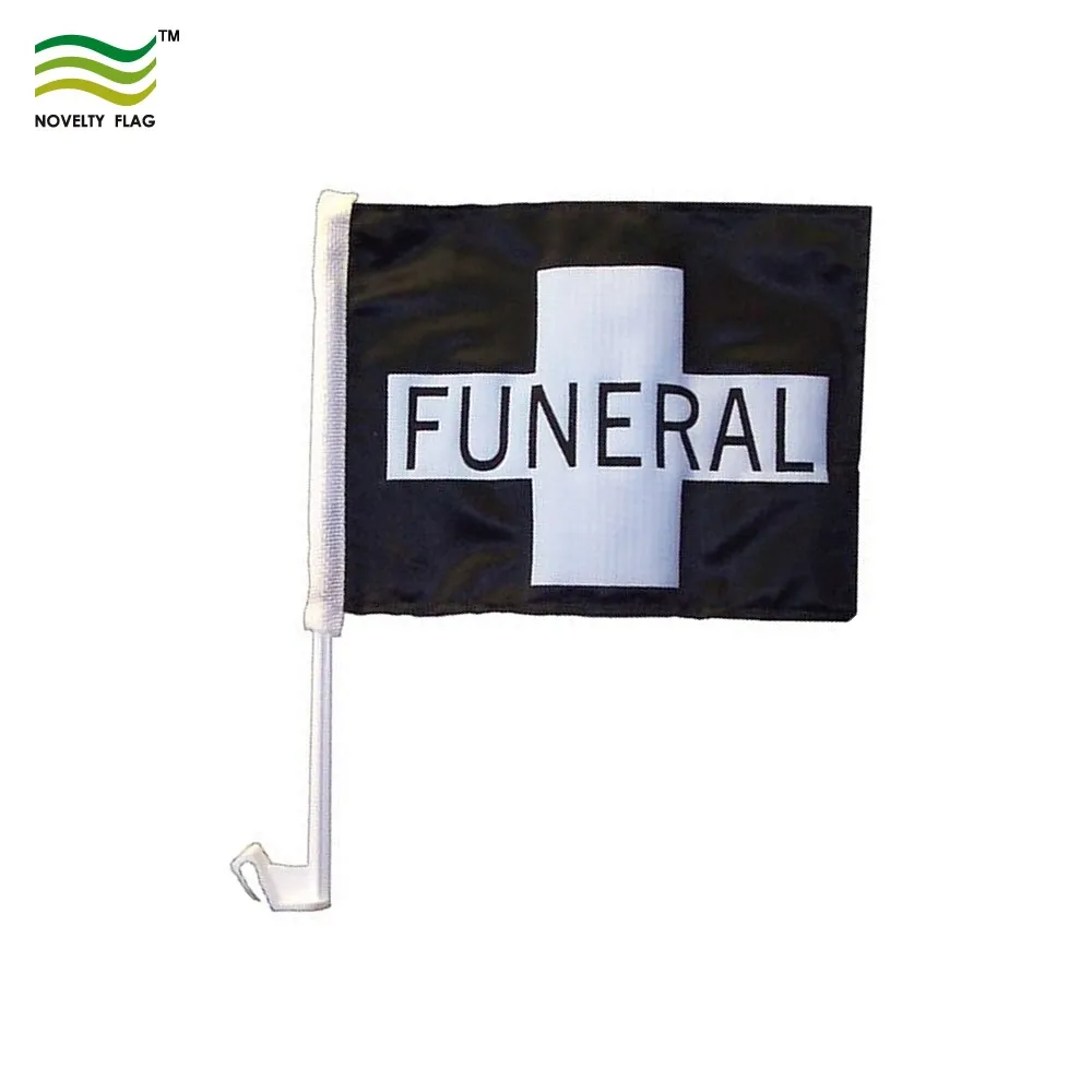 Funeral Flag Flag Only Purple And White Hearse Processional Banner Buy Funeral Procession Car