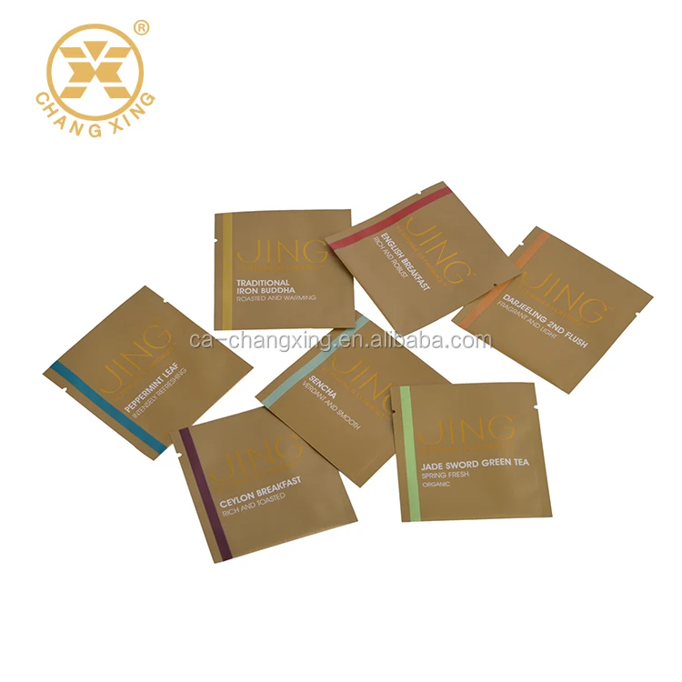 Green Coffee Tea Bags Plastic Sachet Packaging Bag Small Sugar Empty