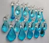 6.9-4 Teal Turquoise Chandelier Drops Glass Crystals Vintage Look Christmas Tree Wedding Decorations Feng Shui